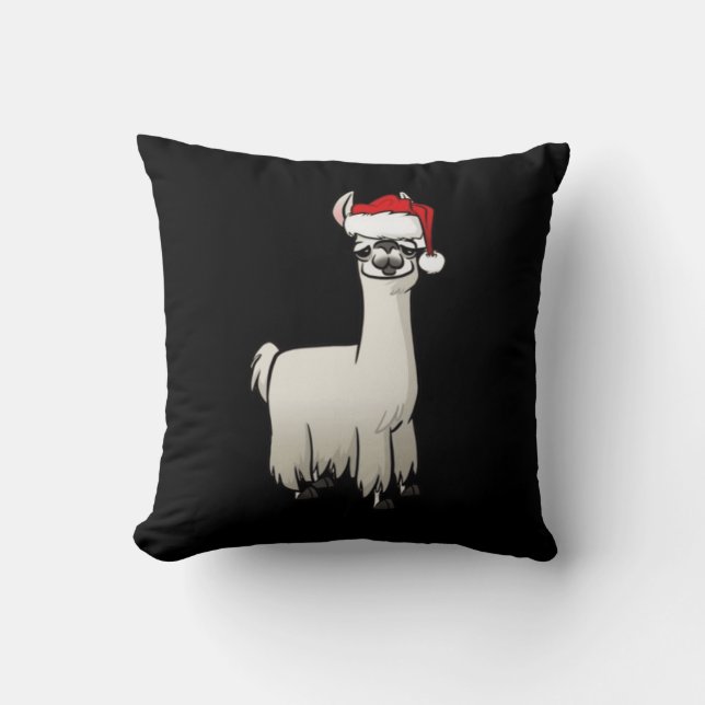 Jullama T-Shirt Kudde (Framsida)