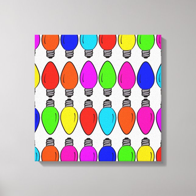 Jullampor Mönster Canvastryck (Framsida)