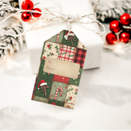 Jullappverket Candy cane Gift Märkre Presentetikett