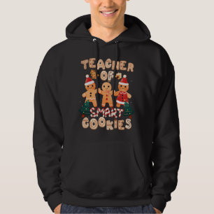 Jullärare Cute Gingerbröd Cookies Funny H Hoodie