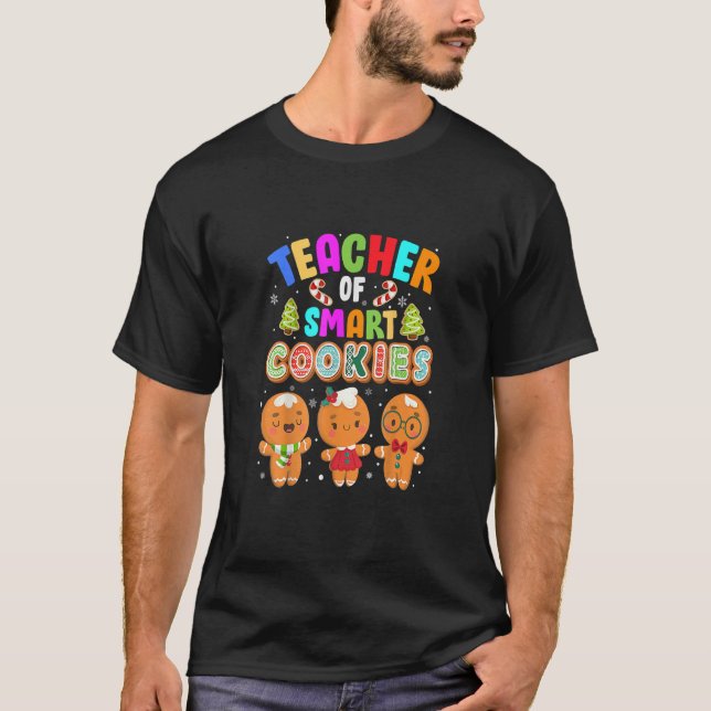 Jullärare Cute Gingerbröd Cookies Manar Wom T Shirt (Framsida)