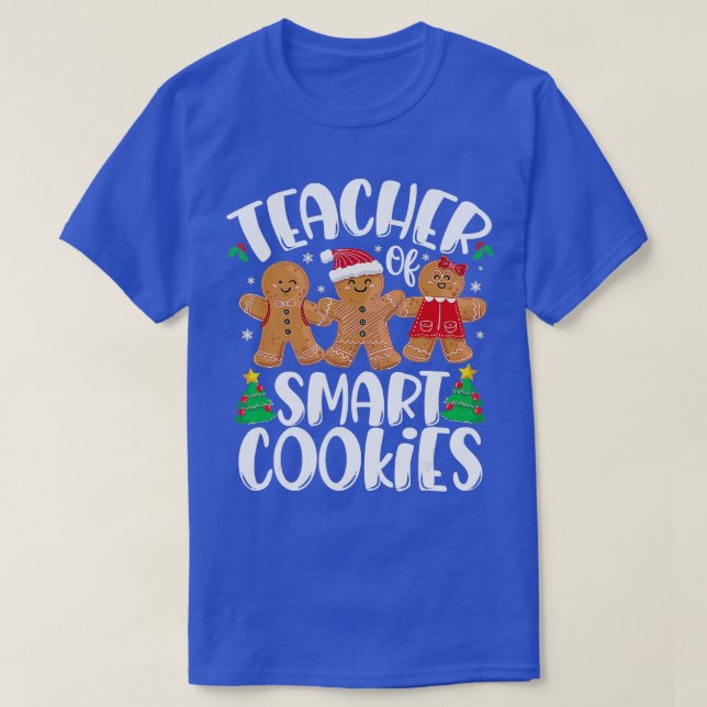 Jullärare Cute Gingerbröd Cookies T Shirt (Design framsida)