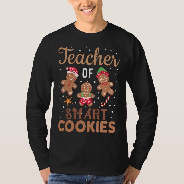 Jullärare Cute Gingerbröd Cookies T Shirt (Framsida)