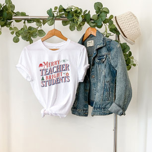 Jullärare-Merry och Bright-Funny T Shirt