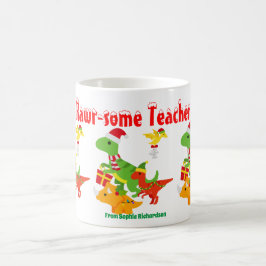 Jullärare - uppskattning för Kids Dinosaur Kaffemugg