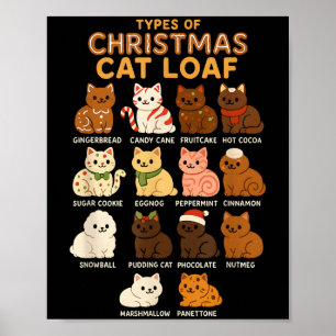Jullås Cat Helgdag Dessert Cute Artwork Poster