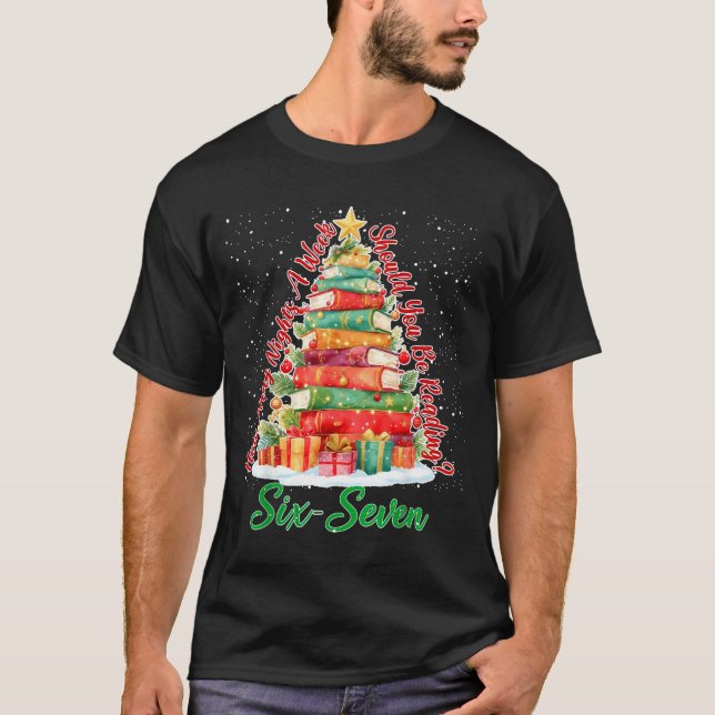 JulLäsning 67 Six Seven Meme Lärare Bok L T Shirt (Framsida)