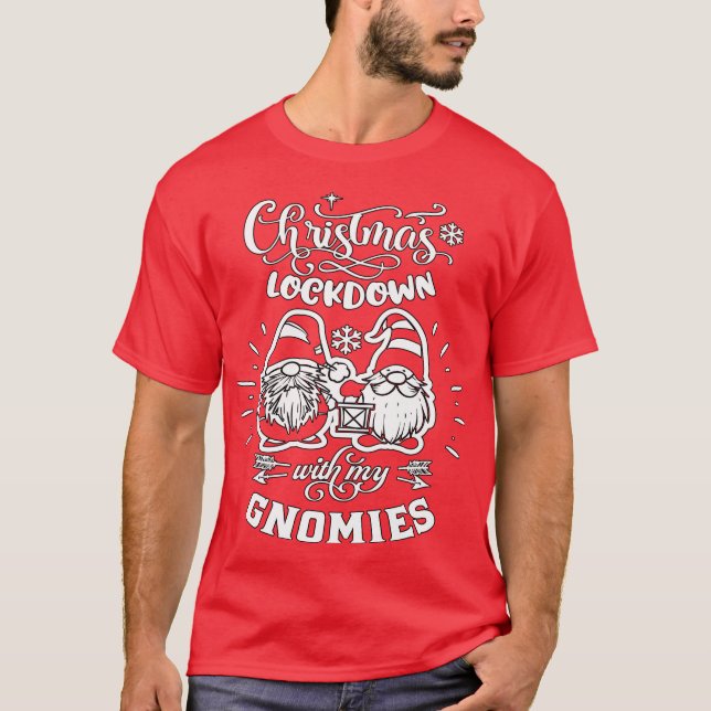 Jullåsning med mina gnomier - Cute Gnomes T Shirt (Framsida)