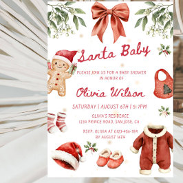 Julledags Vinter Bebis Shower Party Inbjudningar