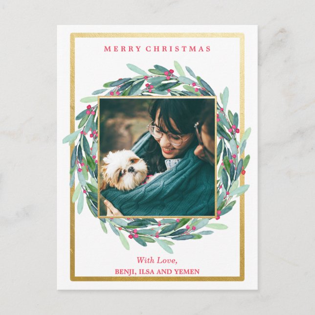 Julledagsfoto Julkort Helg Vykort (Framsida)