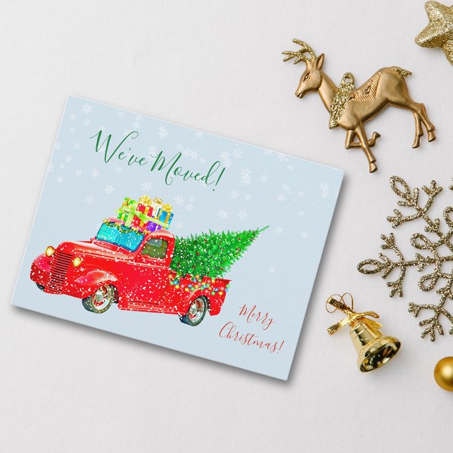 Julledig flyttmeddelande Vi har flyttat Meddelande Vykort (Skapare uppladdad)
