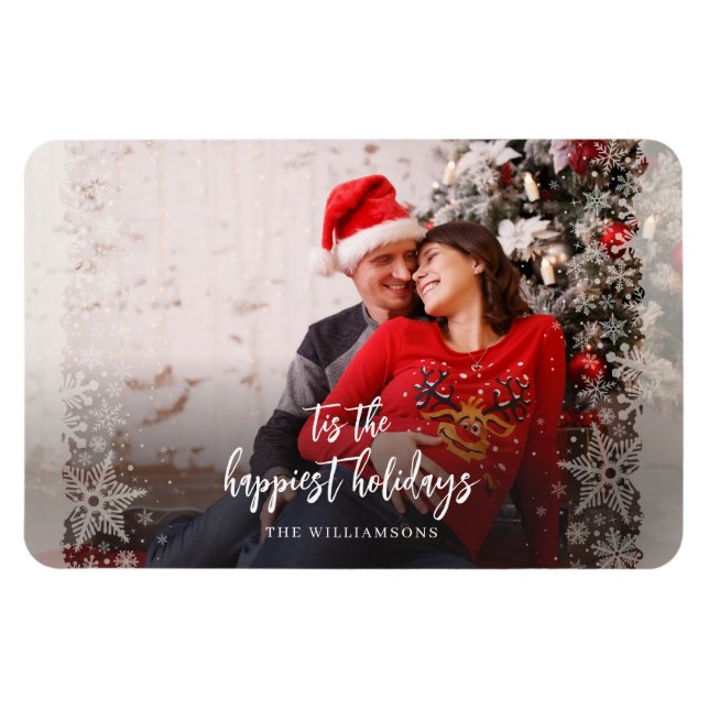 Julledig Foto Bebis Bebisannonsering Magnet (Horisontell)