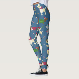 Julledig Hund Söt Hundvalp Leggings