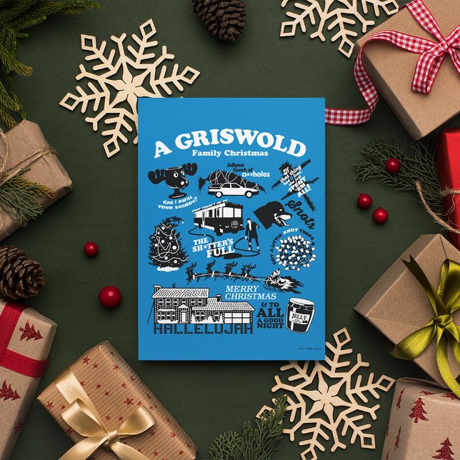 Julledig Icons och Citat Vykort (Postcard on table)