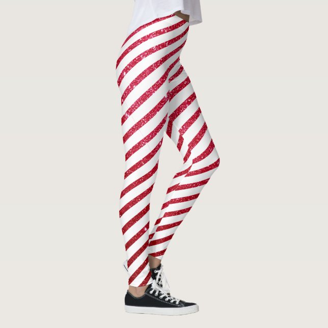 Julledig Kanelstång Glitter Rand Leggings (Höger)
