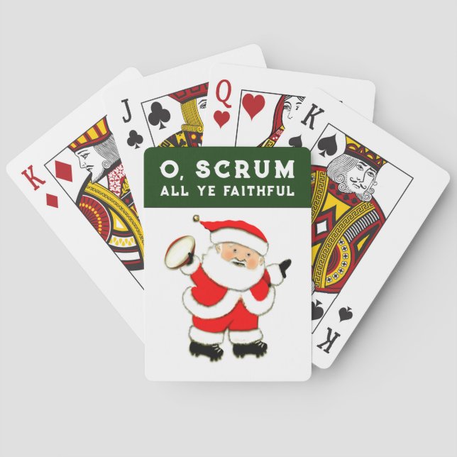 Julledig rugby casinokort (Baksidan)