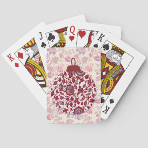 Julledkort i rosa och blått casinokort