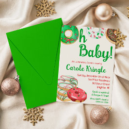 Julleds Donut Baby Sprinkle, Bebisdopp Inbjudningar