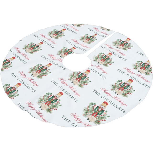 Julleds Nutcracker Familj Manus Julgransmatta Borstad Polyester (Vinklad)