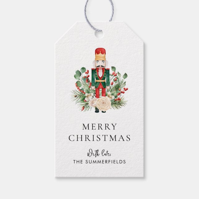 Julleds Nutcracker-manus Presentetikett (Framsidan)