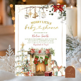 Julledsbrand Baby Shower Inbjudningar