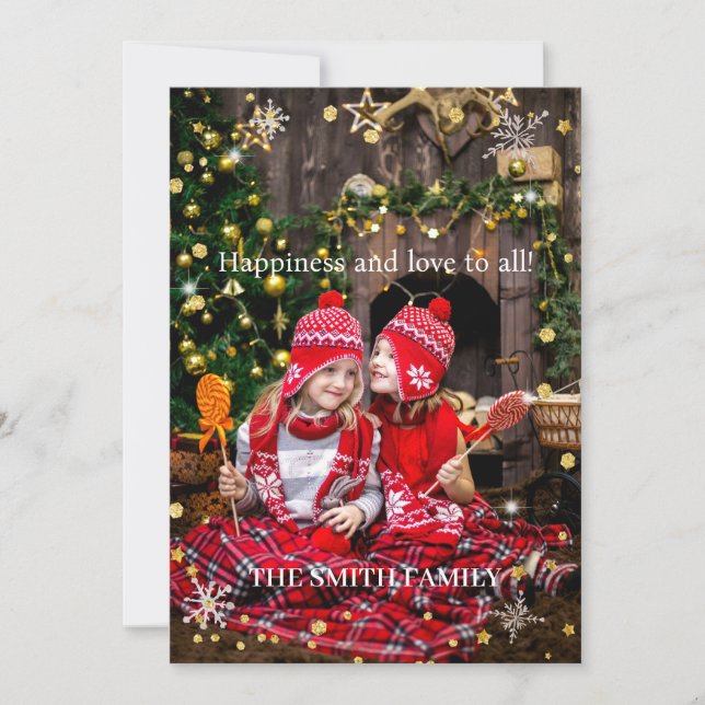 Julledsfamiljfoto Julkort (Framsida)