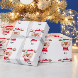 Julleende Reindeer Ansikte Presentpapper