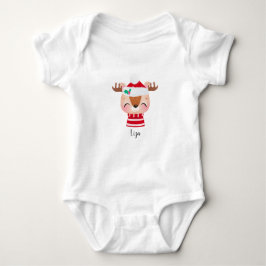 Julleende Reindeer Ansikte T Shirt