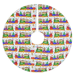 Julleksaktåg Julgransmatta Borstad Polyester