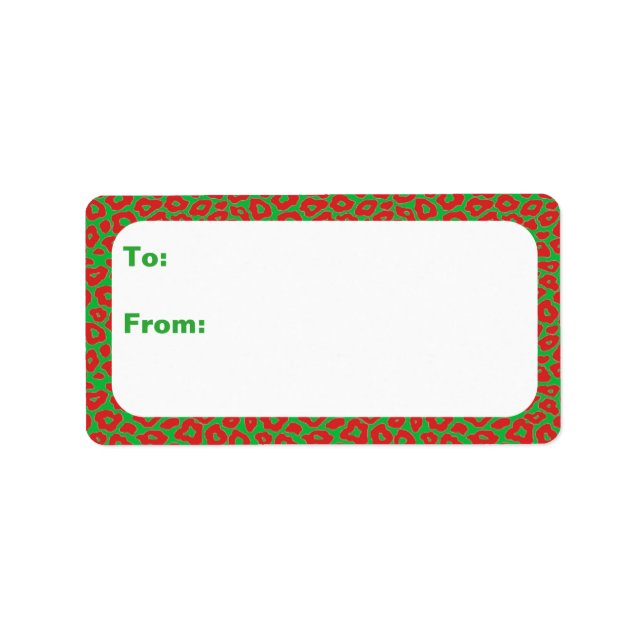 Julleopard Adressetikett (Framsidan)