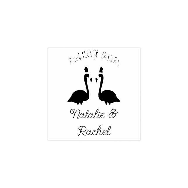 JulLesbisken Flamingos Flamingo Belles Anpassnings Stämpel (Tryck)