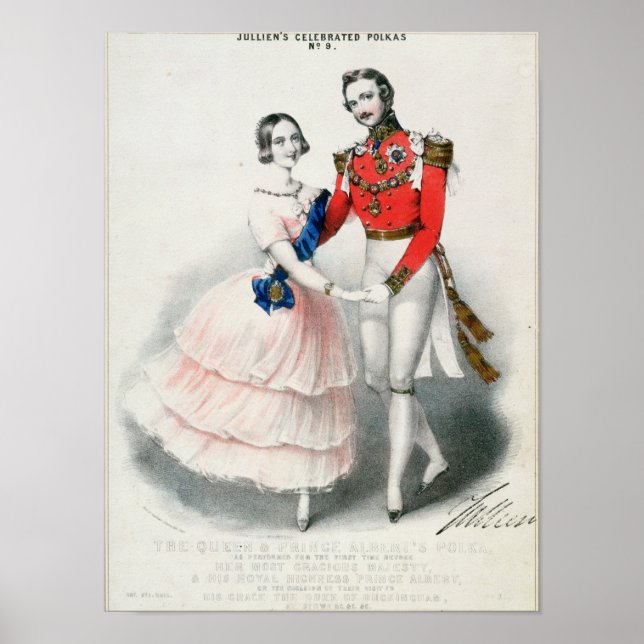 Julliens berömda polkas poster (Framsidan)