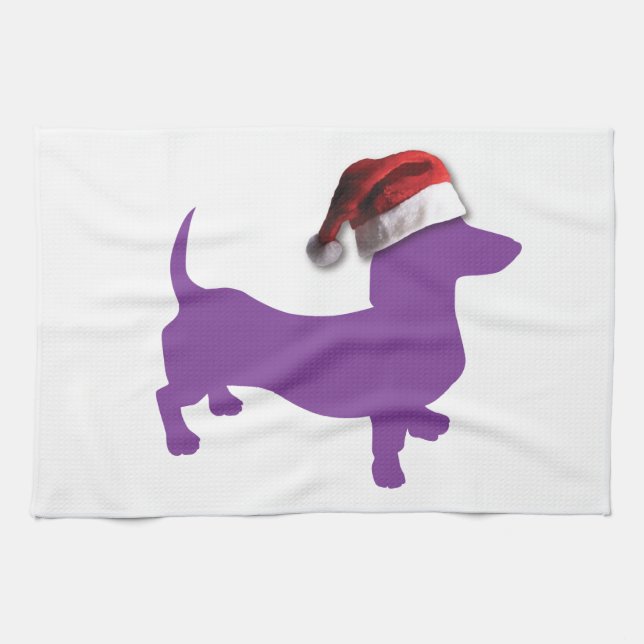 JulLila Dachshund Kökshandduk (Horisontell)