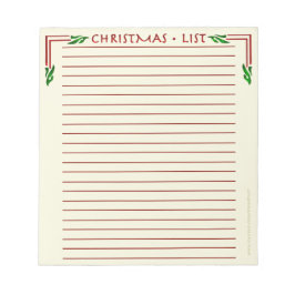 Jullista (Anteckningsblock) Anteckningsblock