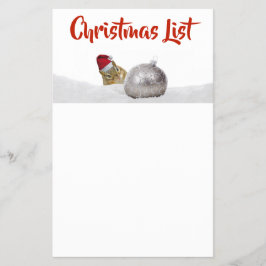 Jullistan Cute Chipmunk Silver och Snö Flygblad