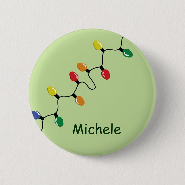 Julljus, bulb String med Namn Knapp (Framsida)