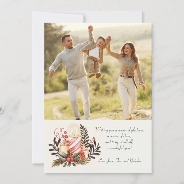 Julljus - Fotoport, Helgdag Julkort (Framsida)