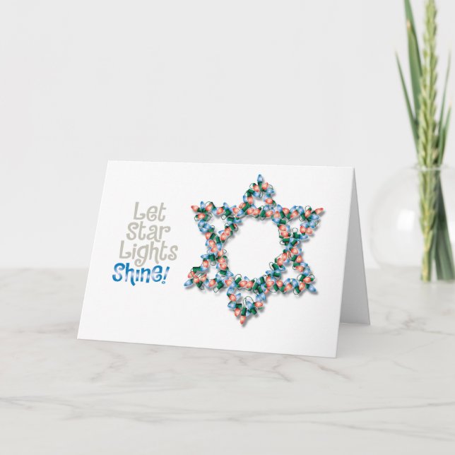 Julljus Hanukkah-kort Helgkort (Framsida)