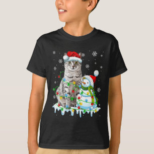 Julljus Snögubbe Egyptian Mau Cat Djurälskare T Shirt