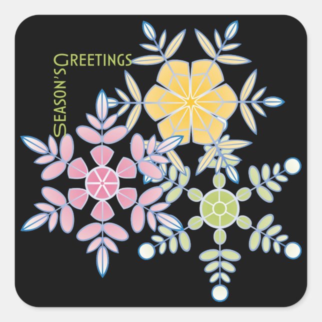 Julljus - Stickers Fyrkantigt Klistermärke (Framsida)