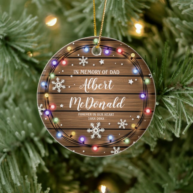 Julljus till minne av Pappa jul Julgransprydnad Keramik (Träd)