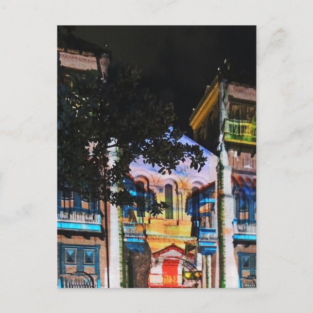 Julljusshow i Medellin Colombia Helg Vykort (Framsida)