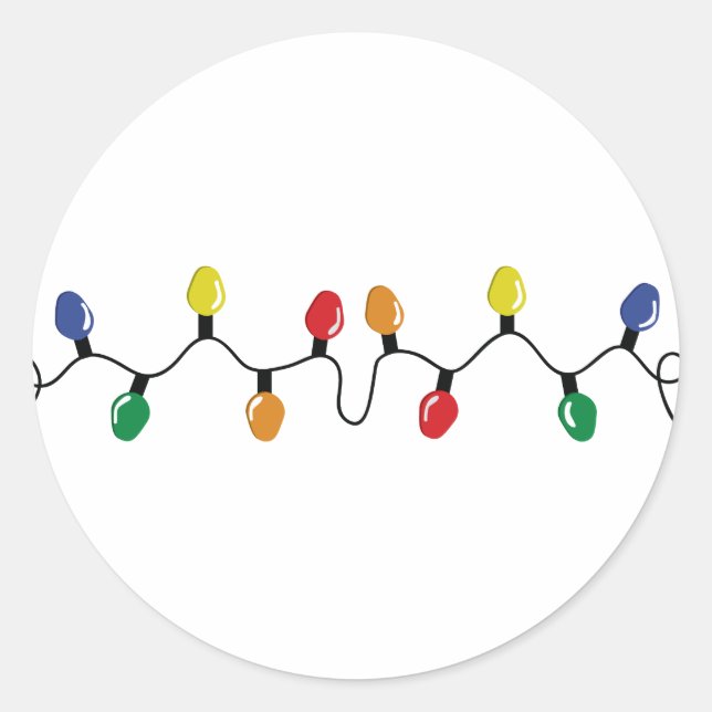 Julljussträng Runt Klistermärke (Framsida)