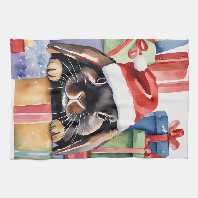 Jullop Bunny Rabbit Kökshandduk (Horisontell)