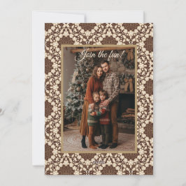 Jullov, vintagekräm och brunt julkort