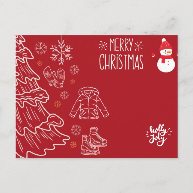 Julmagasin: Glatta kort med Helgdag Motifs (Framsida)
