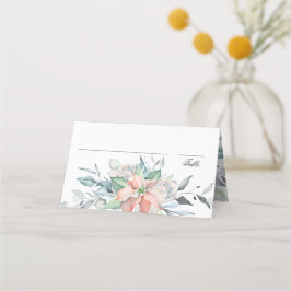 Julmagasin | Vattenfärg Poinsettia Bröllop Placeringskort