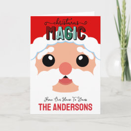 Julmagen med tomten Anpassningsbar Kort