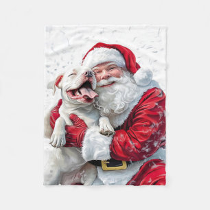 Julmagi är en Hund Wagging Svan och Santa Fleecefilt