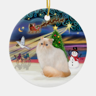 Julmagi - Himalayan Cat (flampunkt) Julgransprydnad Keramik